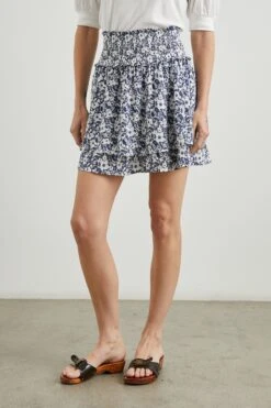 RAILS ADDISON SKIRT - NAVY WHITE TEXTURE FLORAL