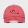 RAILS ANNIVERSARY BASEBALL CAP - WASHED RED