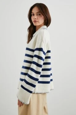 RAILS ATHENA SWEATER - IVORY NAVY STRIPE 11 RAILS ATHENA SWEATER - IVORY NAVY STRIPE -Rails ATHENA IVORY NAVY STRIPE 5