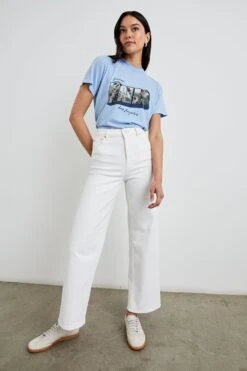 BOYFRIEND T-SHIRT - RAILS LOS ANGELES BLUE -Rails BOYFRIEND TEE RAILS BLUE LA POSTCARD 3A