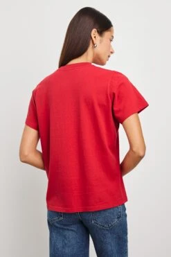 BOYFRIEND T-SHIRT - RAILS BOSTON RED -Rails BOYFRIEND TEE RAILS BOSTON CRIMSON 5