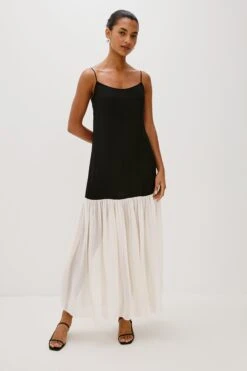 RAILS CHANDRA DRESS - BLACK IVORY