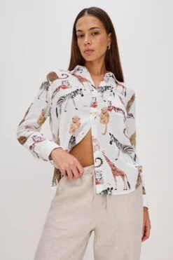 RAILS CHARLI SHIRT - JUNGLE ANIMALS