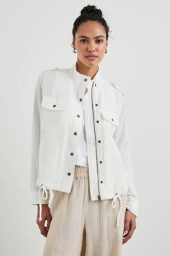 RAILS COLLINS JACKET - GAUZE WHITE
