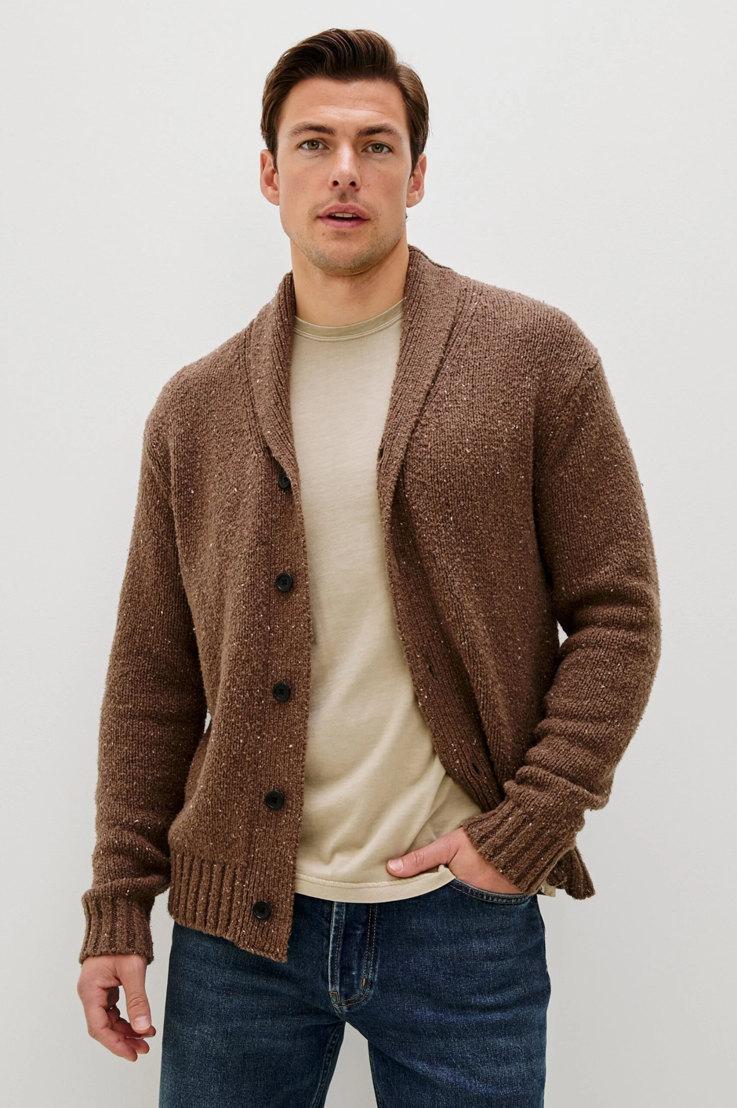 RAILS CORDEN CARDIGAN - CHESTNUT SPECKLE 4 RAILS CORDEN CARDIGAN - CHESTNUT SPECKLE - Image 2