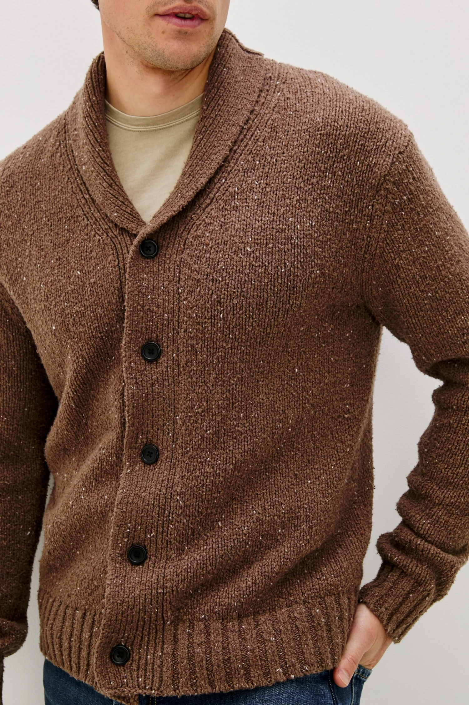 RAILS CORDEN CARDIGAN - CHESTNUT SPECKLE 5 RAILS CORDEN CARDIGAN - CHESTNUT SPECKLE - Image 3