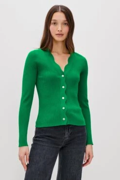 RAILS DITA CARDIGAN - KELLY GREEN