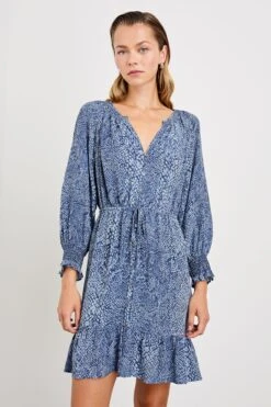 RAILS ELIZA DRESS - NAVY PYTHON