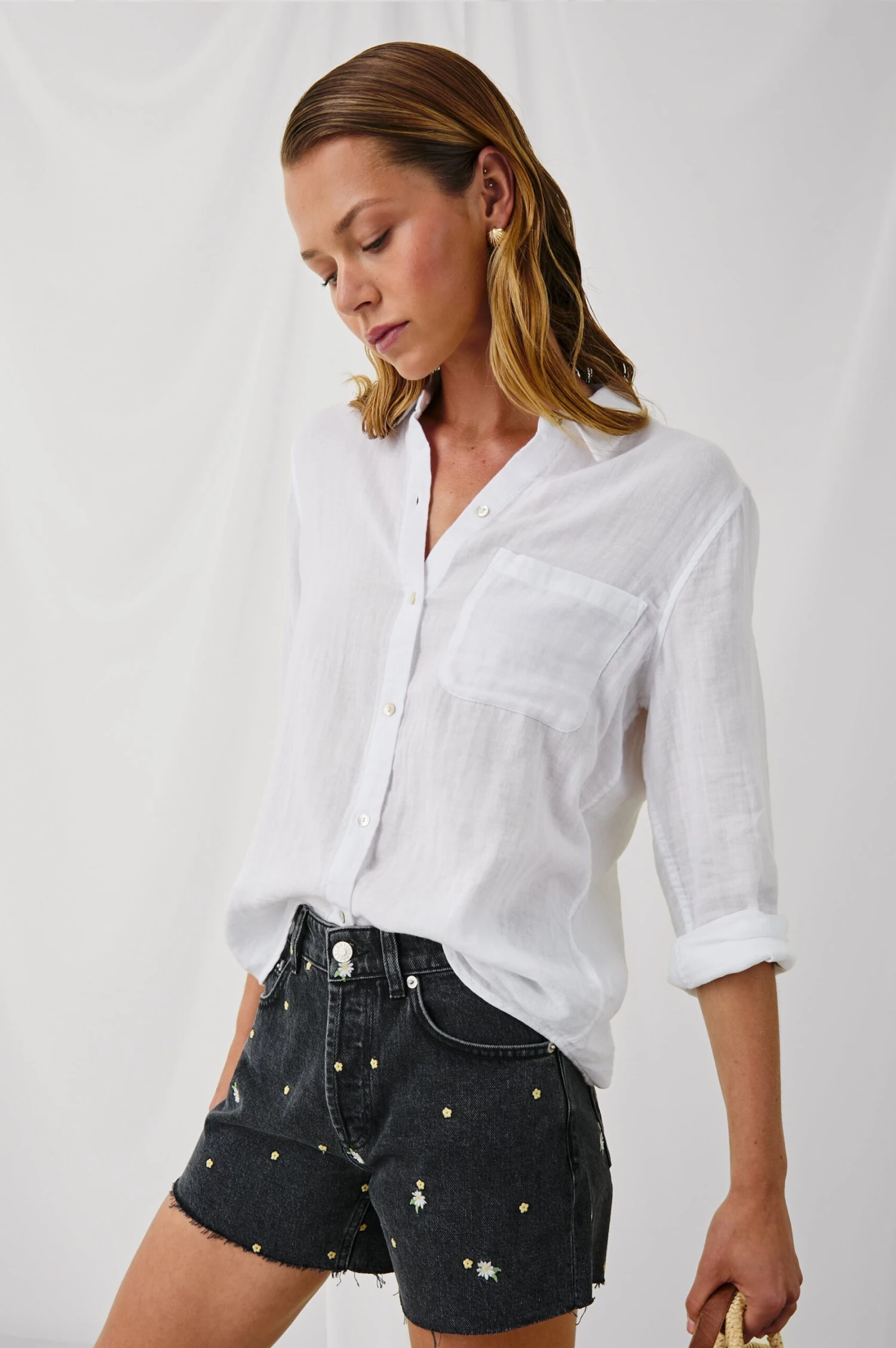 RAILS ELLIS SHIRT - WHITE 3 RAILS ELLIS SHIRT - WHITE