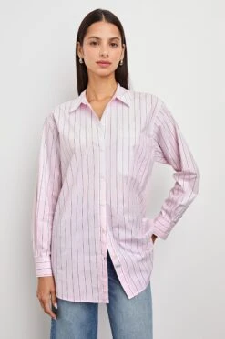RAILS ELSA SHIRT - CHERRY BLOSSOM STRIPE -Rails ELSA CHERRY BLOSSOM STRIPE 1A