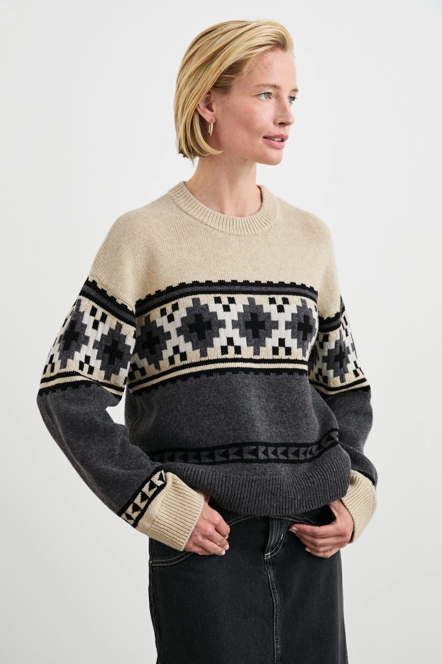 RAILS EMMA SWEATER - HEATHER FAIR ISLE 3 RAILS EMMA SWEATER - HEATHER FAIR ISLE