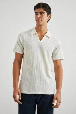 RAILS ETANNE POLO SHIRT - ECRU