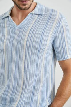RAILS ETANNE POLO SHIRT - MERIDIAN ECRU STRIPE