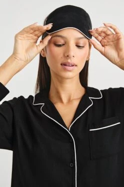 RAILS SILK EYE MASK - BLACK WHITE