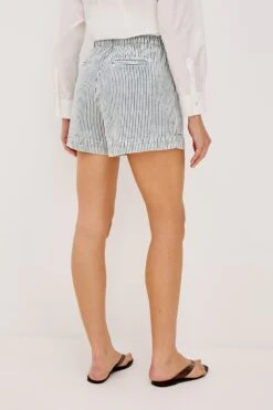 RAILS FOSTER SHORT - INDIGO RAILROAD STRIPE -Rails FOSTER INDIGO RAILROAD STRIPE 5