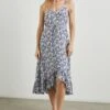 RAILS FRIDA DRESS - NAVY WHITE TEXTURE FLORAL 2 RAILS FRIDA DRESS - NAVY WHITE TEXTURE FLORAL -Rails FRIDA NAVY WHITE TEXTURE FLORAL 1