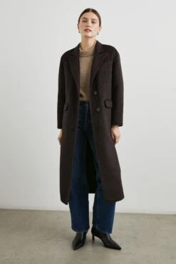 RAILS GALLERY COAT - ESPRESSO HOUNDSTOOTH