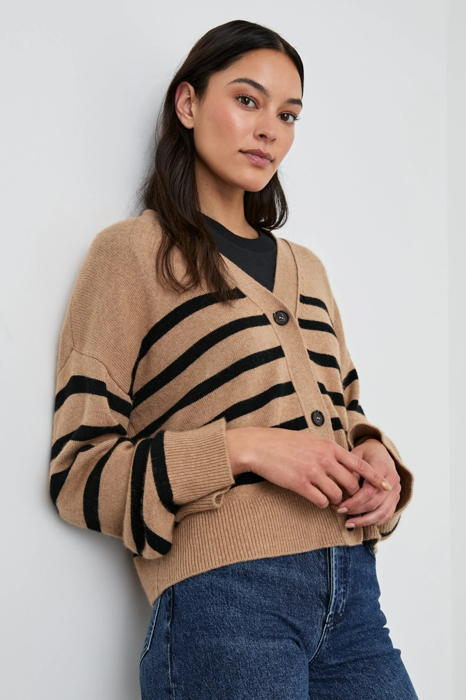 RAILS GENEVA CARDIGAN - CAMEL BLACK STRIPE 6 RAILS GENEVA CARDIGAN - CAMEL BLACK STRIPE - Image 4