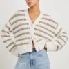 RAILS GENEVA CARDIGAN - IVORY OAT STRIPE 2 RAILS GENEVA CARDIGAN - IVORY OAT STRIPE -Rails GENEVA IVORY OAT STRIPE 1