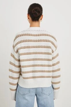 RAILS GENEVA CARDIGAN - IVORY OAT STRIPE 11 RAILS GENEVA CARDIGAN - IVORY OAT STRIPE -Rails GENEVA IVORY OAT STRIPE 5