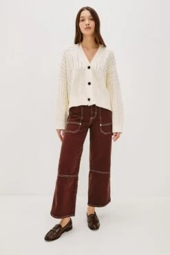 RAILS GENEVA CARDIGAN - IVORY PATCHWORK POINTELLE 10 RAILS GENEVA CARDIGAN - IVORY PATCHWORK POINTELLE -Rails GENEVA IVORY PATCHWORK POINTELLE 3