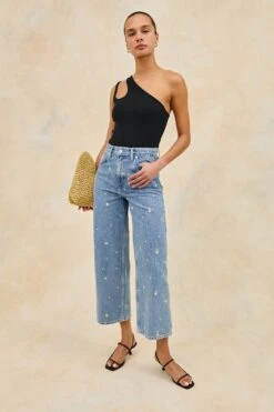 RAILS GETTY CROP WIDE LEG - INDIGO FLORAL