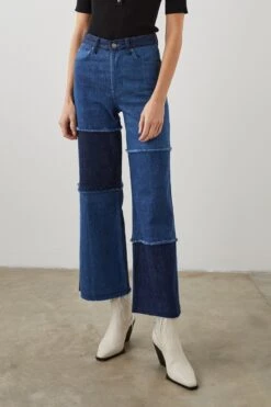 RAILS GETTY CROP WIDE LEG - INDIGO PATCHWORK