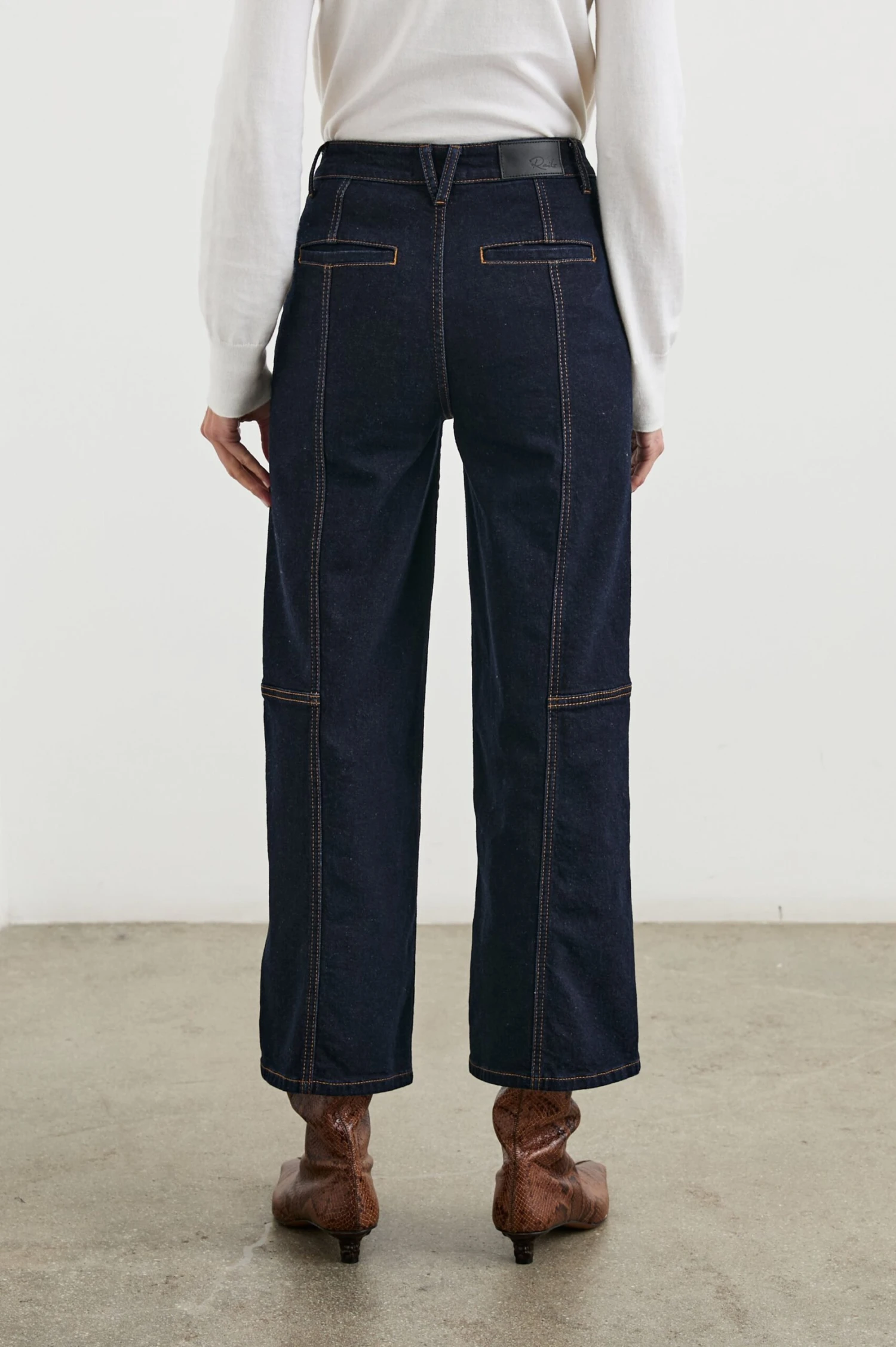 RAILS GETTY CROP UTILITY WIDE LEG - MIDNIGHT BLUES 7 RAILS GETTY CROP UTILITY WIDE LEG - MIDNIGHT BLUES - Image 5