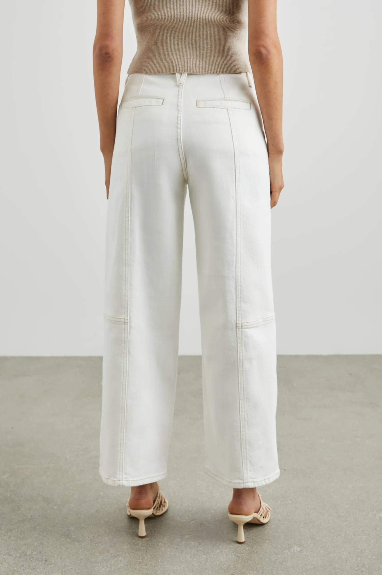 RAILS GETTY CROP UTILITY WIDE LEG - VINTAGE ECRU CONTRAST STITCH 7 RAILS GETTY CROP UTILITY WIDE LEG - VINTAGE ECRU CONTRAST STITCH - Image 5