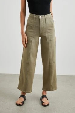 RAILS GETTY CROP UTILITY WIDE LEG - WASHED OLIVE