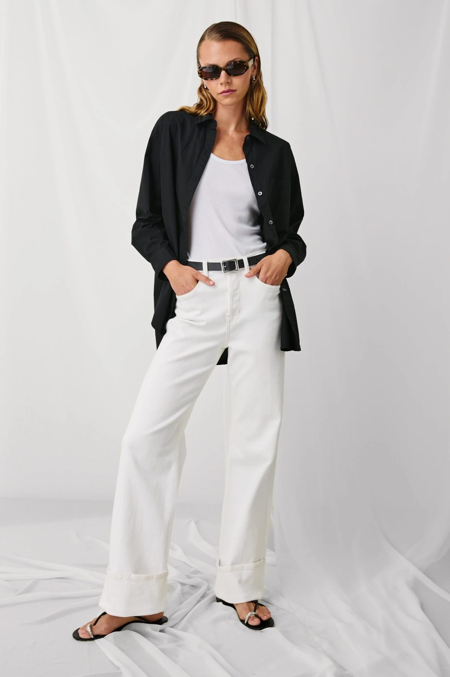 RAILS GETTY WIDE LEG - VINTAGE ECRU CUFFED 4 RAILS GETTY WIDE LEG - VINTAGE ECRU CUFFED - Image 2