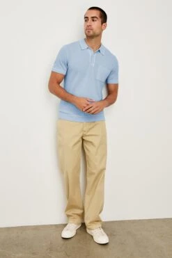 RAILS HARDY POLO SHIRT - LIGHT BLUE MELANGE 8 RAILS HARDY POLO SHIRT - LIGHT BLUE MELANGE -Rails HARDY LIGHT BLUE MELANGE 3