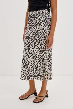 RAILS HEPBURN SKIRT - TAUPE SPOTTED