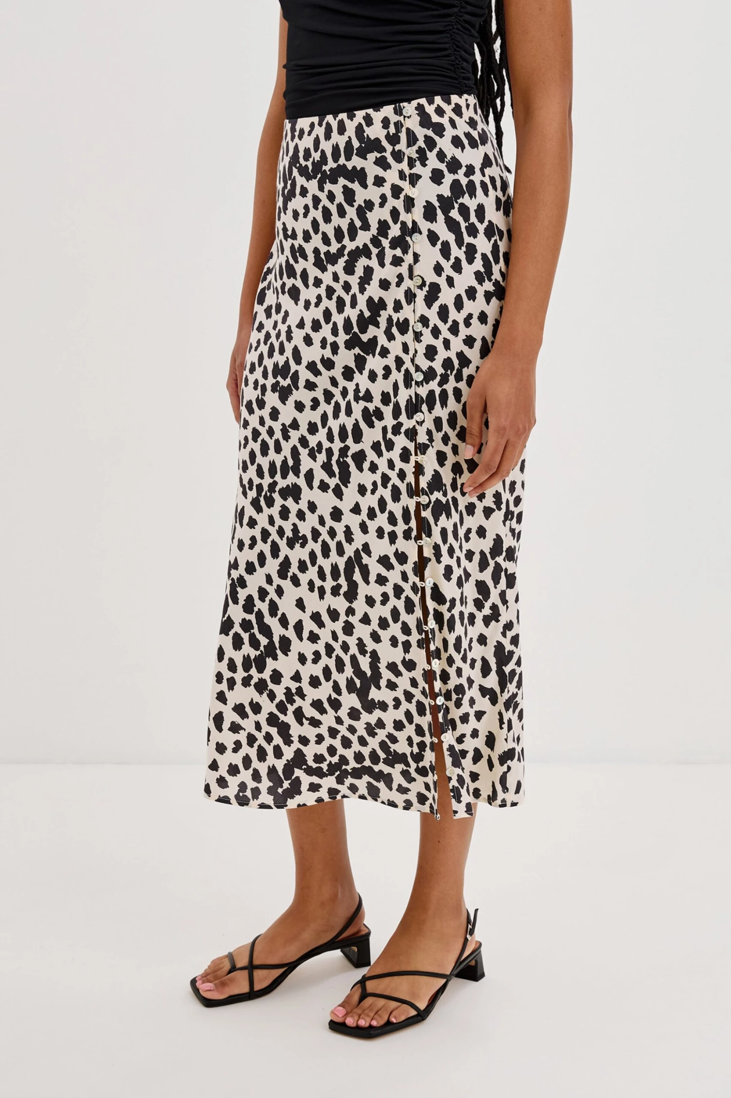 RAILS HEPBURN SKIRT - TAUPE SPOTTED 3 RAILS HEPBURN SKIRT - TAUPE SPOTTED