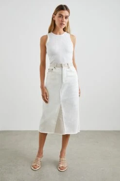 RAILS HIGHLAND SKIRT - ECRU PATCHWORK