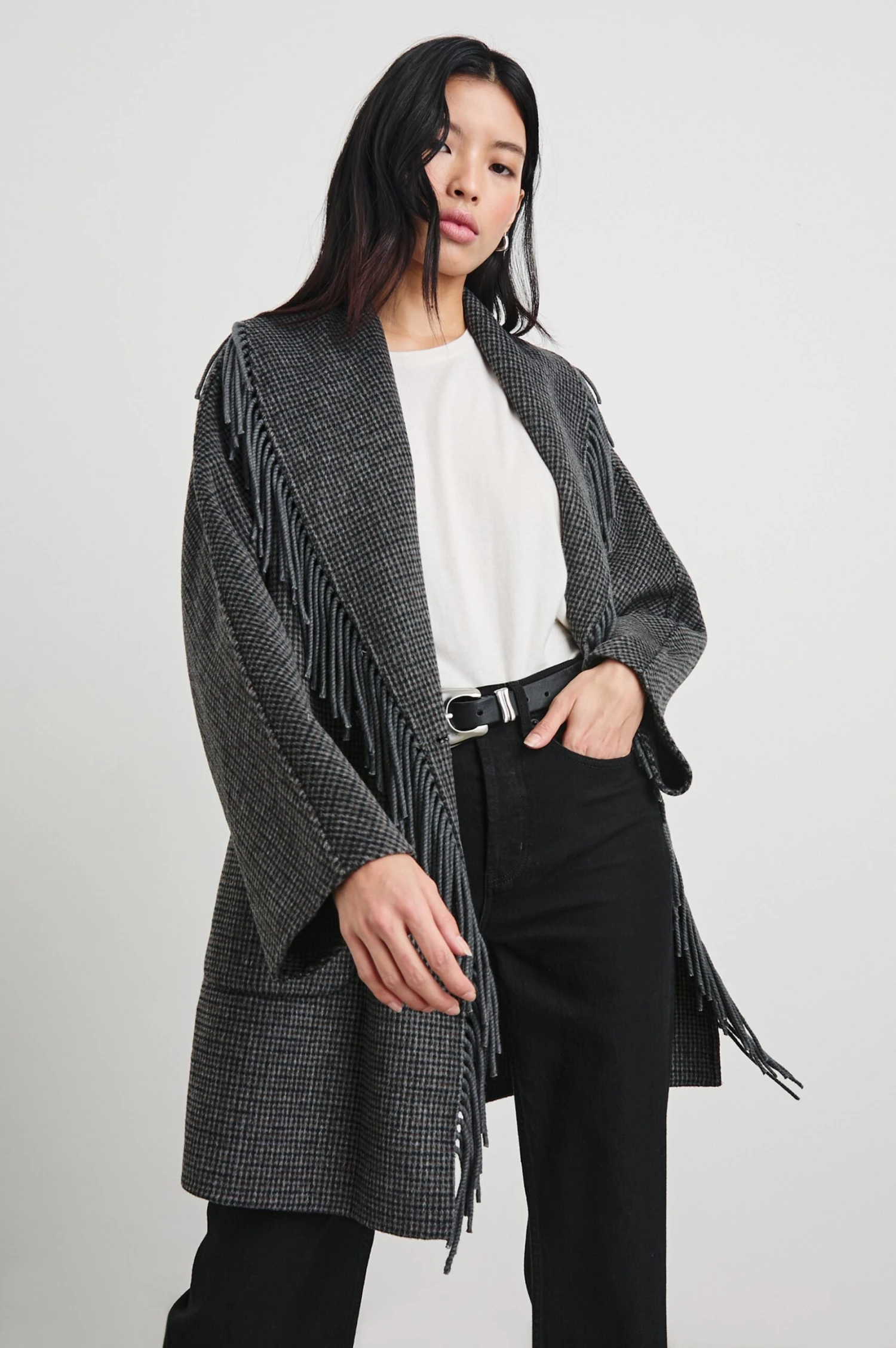 RAILS HUGO COAT - CHARCOAL CHECK 3 RAILS HUGO COAT - CHARCOAL CHECK
