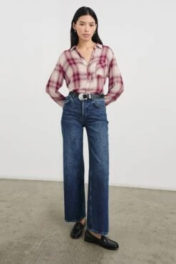 RAILS HUNTER SHIRT - FADED PLUM IVORY -Rails HUNTER FADED PLUM IVORY 3B