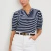 RAILS JEWEL TOP - NAVY IVORY STRIPE
