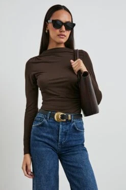RAILS JOELLE TOP - ESPRESSO