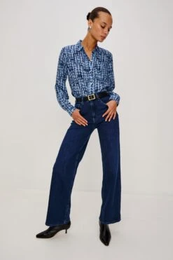 RAILS JOSEPHINE SHIRT - INDIGO SHIBORI -Rails JOSEPHINE INDIGO SHIBORI 3