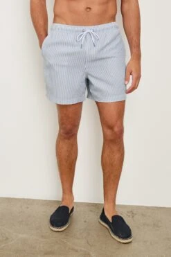 RAILS LA BREA SWIM SHORT - BLUE WHITE SEERSUCKER
