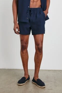 RAILS LA BREA SWIM SHORT - NAVY SEERSUCKER