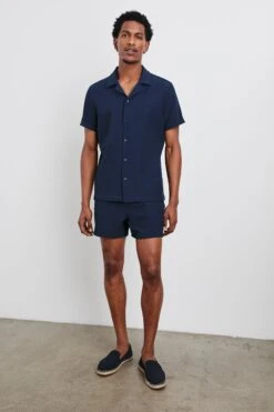 RAILS LA BREA SWIM SHORT - NAVY SEERSUCKER 9 RAILS LA BREA SWIM SHORT - NAVY SEERSUCKER -Rails LA BREA NAVY SEERSUCKER 3
