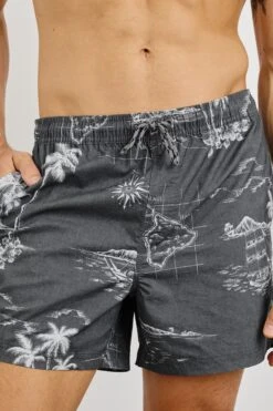 RAILS LA BREA SWIM SHORT - PARADISE WASHED BLACK 8 RAILS LA BREA SWIM SHORT - PARADISE WASHED BLACK -Rails LA BREA PARADISE WASHED BLACK 2