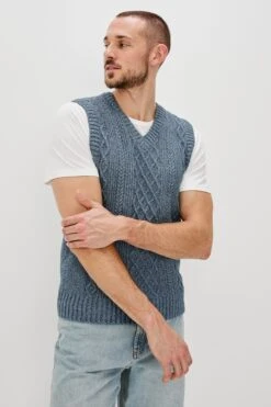 RAILS LEE VEST - AZURE MARL