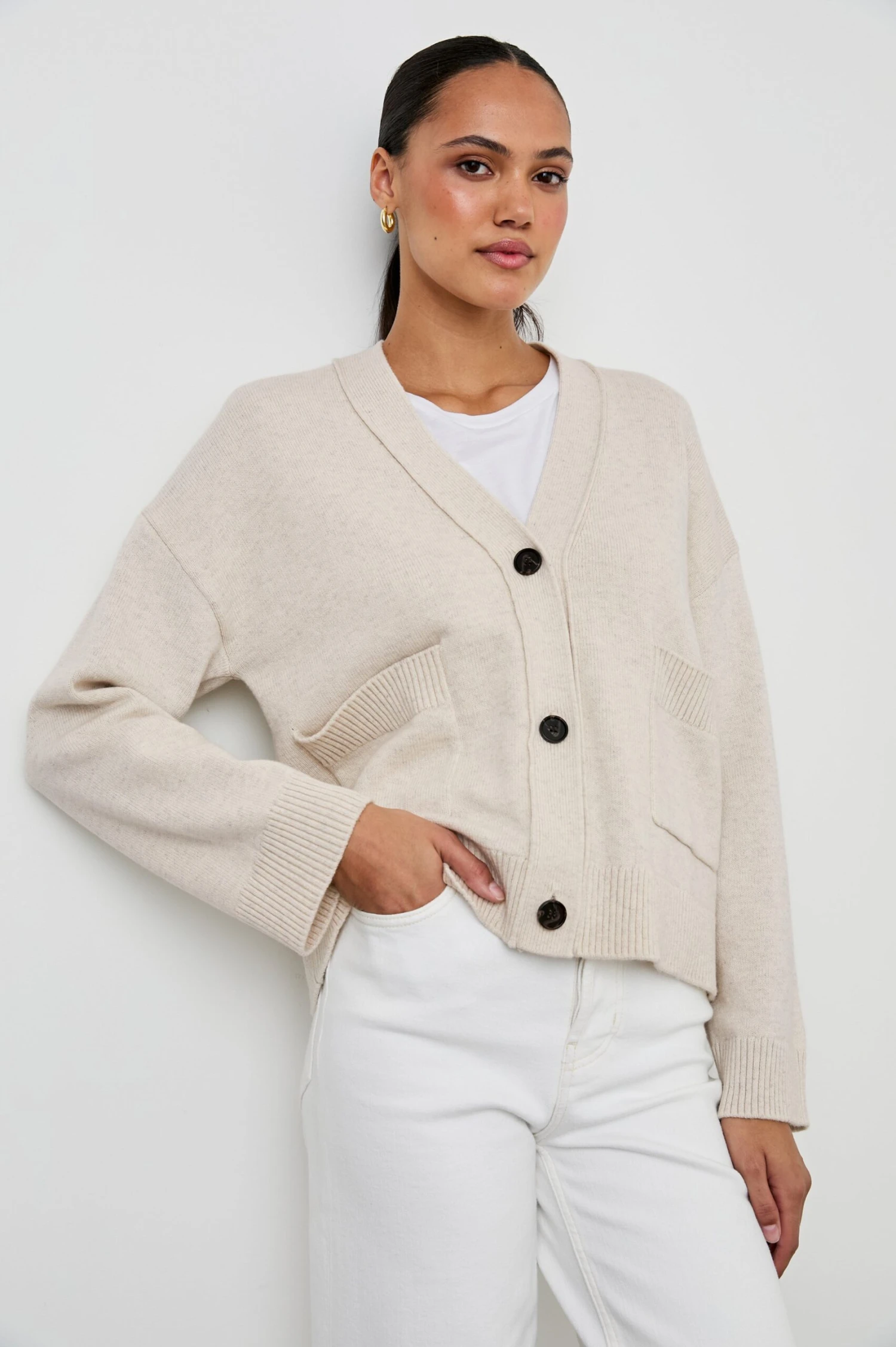 RAILS LINDI CARDIGAN - OATMEAL 3 RAILS LINDI CARDIGAN - OATMEAL