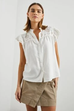 RAILS MARLENE TOP - WHITE DENIM