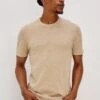 RAILS MASON COTTON CASHMERE T-SHIRT - OAT HEATHER