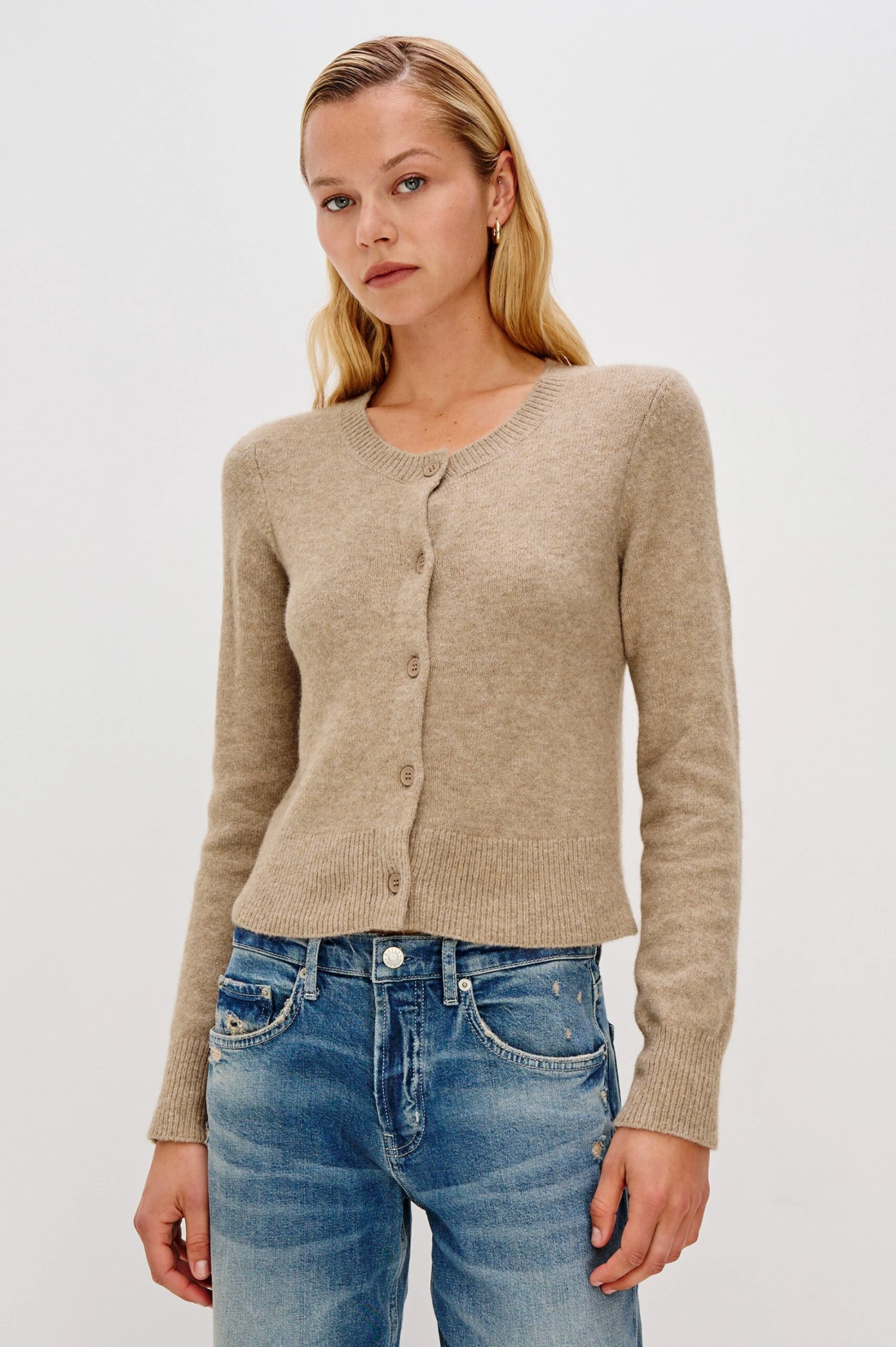 RAILS MATILDA CARDIGAN - HEATHER OAT 3 RAILS MATILDA CARDIGAN - HEATHER OAT
