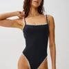 RAILS X LSPACE NADIA ONE PIECE SWIMSUIT - BLACK -Rails NADIA BLACK CREAM 1A